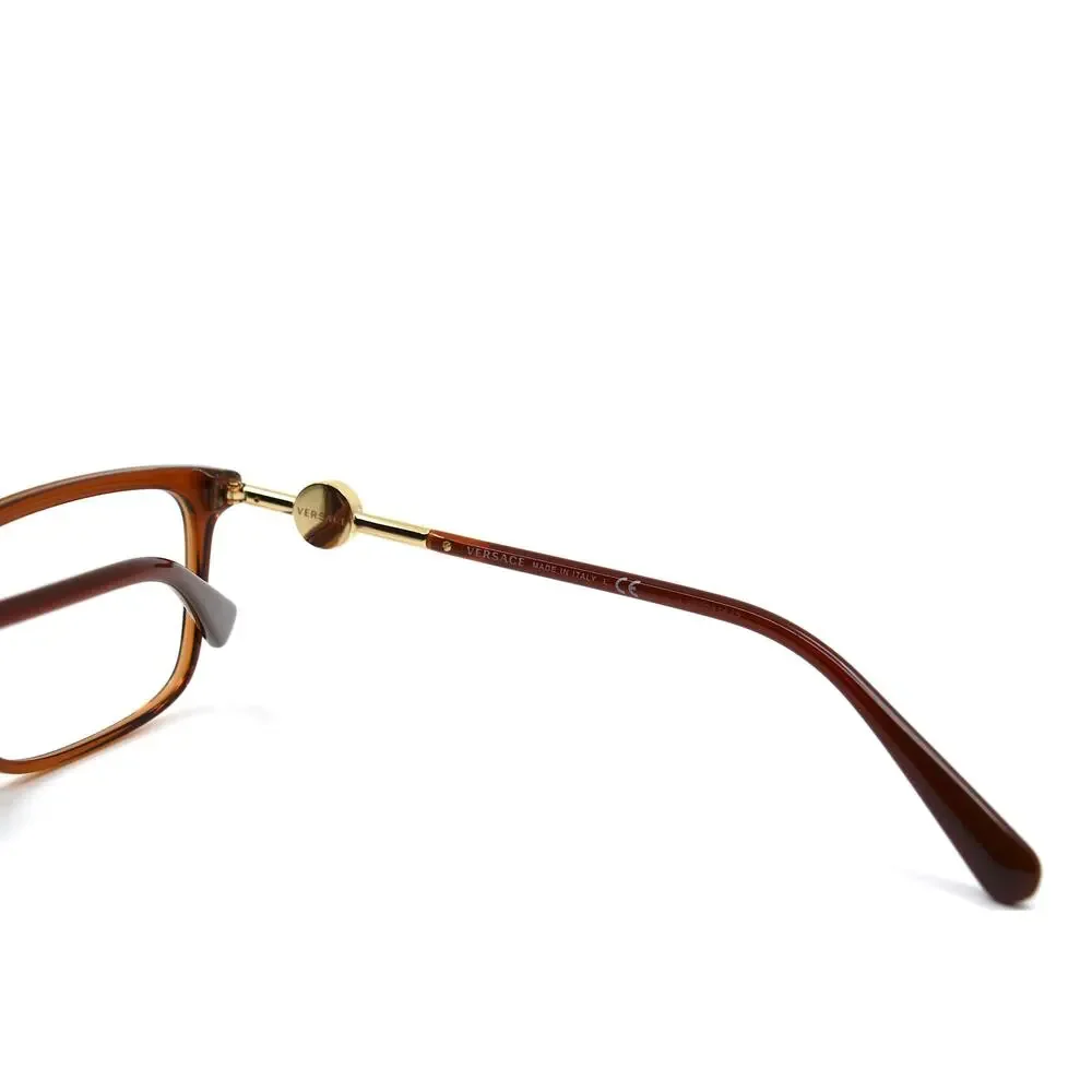 NEW VERSACE VE3299B 5324 TRANSPARENT BROWN AUTHENTIC EYEGLASSES FRAME